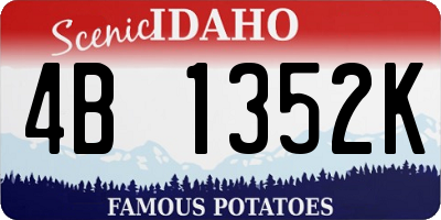 ID license plate 4B1352K