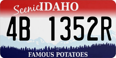 ID license plate 4B1352R