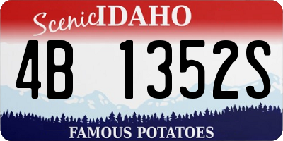 ID license plate 4B1352S