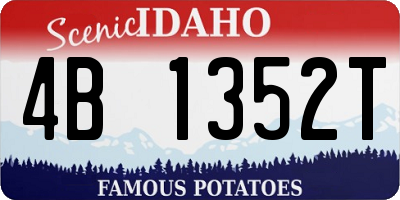 ID license plate 4B1352T