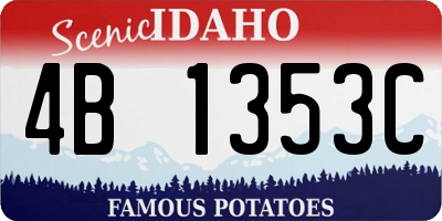 ID license plate 4B1353C