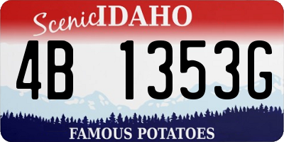 ID license plate 4B1353G