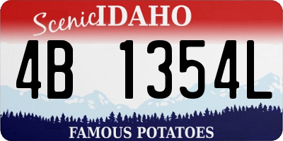 ID license plate 4B1354L