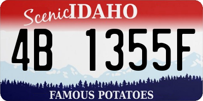 ID license plate 4B1355F