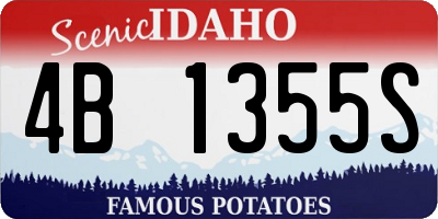 ID license plate 4B1355S