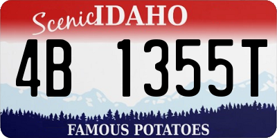 ID license plate 4B1355T