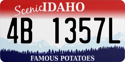 ID license plate 4B1357L