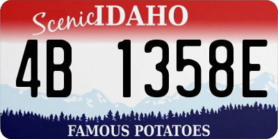 ID license plate 4B1358E