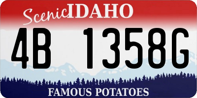 ID license plate 4B1358G