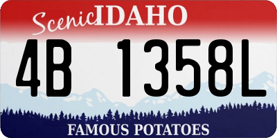 ID license plate 4B1358L