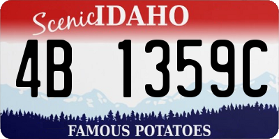 ID license plate 4B1359C