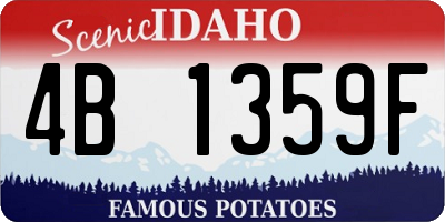 ID license plate 4B1359F