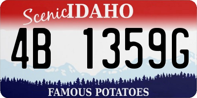 ID license plate 4B1359G