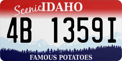 ID license plate 4B1359I
