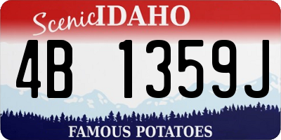 ID license plate 4B1359J