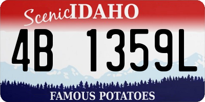 ID license plate 4B1359L