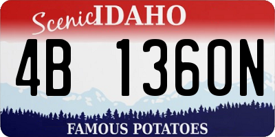 ID license plate 4B1360N