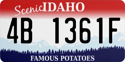 ID license plate 4B1361F