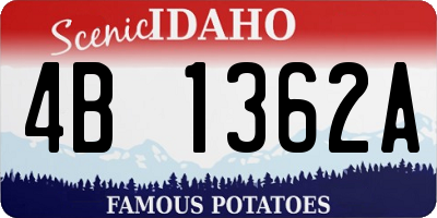 ID license plate 4B1362A