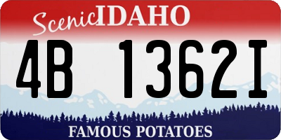 ID license plate 4B1362I