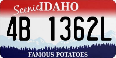 ID license plate 4B1362L
