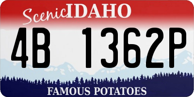 ID license plate 4B1362P