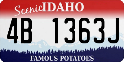 ID license plate 4B1363J
