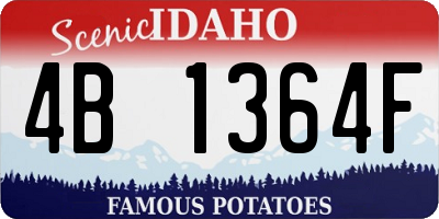 ID license plate 4B1364F