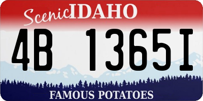 ID license plate 4B1365I