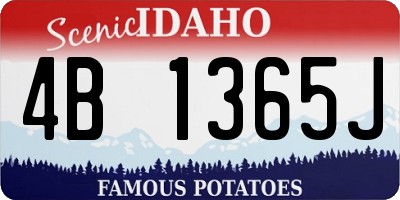 ID license plate 4B1365J