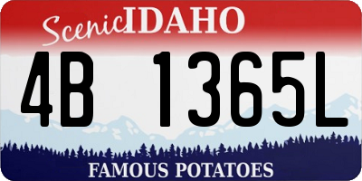 ID license plate 4B1365L