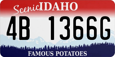 ID license plate 4B1366G