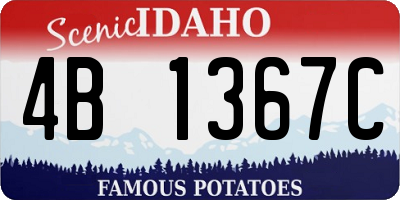 ID license plate 4B1367C