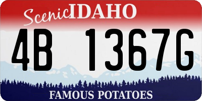 ID license plate 4B1367G