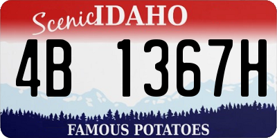 ID license plate 4B1367H