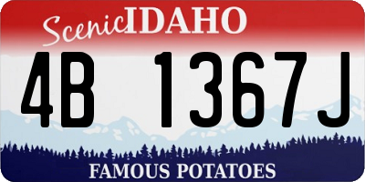 ID license plate 4B1367J