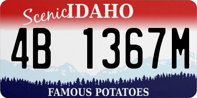 ID license plate 4B1367M