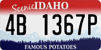 ID license plate 4B1367P