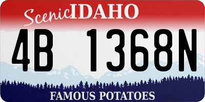 ID license plate 4B1368N