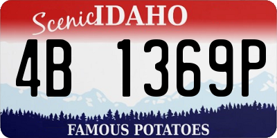 ID license plate 4B1369P