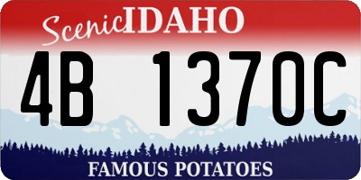ID license plate 4B1370C