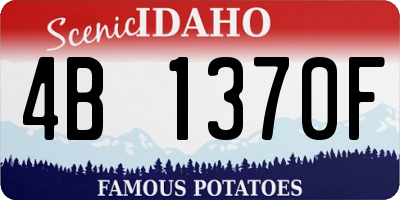 ID license plate 4B1370F