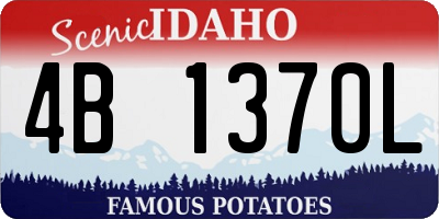 ID license plate 4B1370L