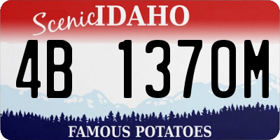 ID license plate 4B1370M
