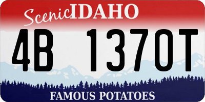 ID license plate 4B1370T
