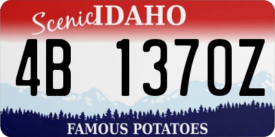 ID license plate 4B1370Z
