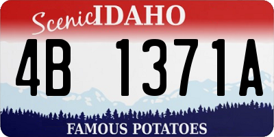 ID license plate 4B1371A