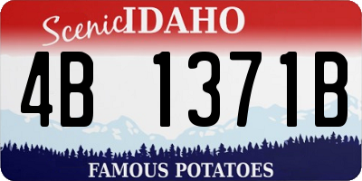 ID license plate 4B1371B