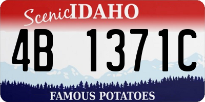 ID license plate 4B1371C
