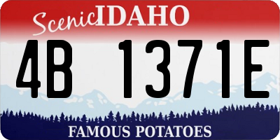 ID license plate 4B1371E